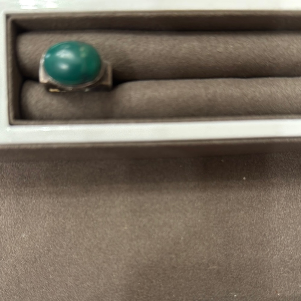 Silpada Turquoise and Silver Ring with Elegant Design Size 7